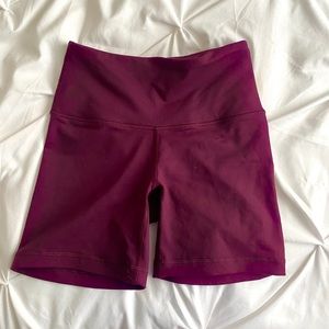 90 degree 6in Biker Shorts Maroon